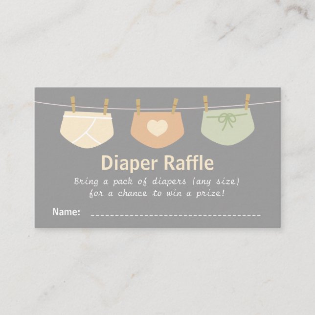 Carte D'accompagnement Billets de rabat de Baby shower neutres selon le s (Devant)
