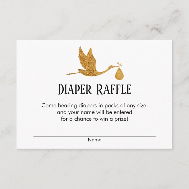 Carte D'accompagnement Billets de rabat sur le Baby shower de la cigogne  (Devant)