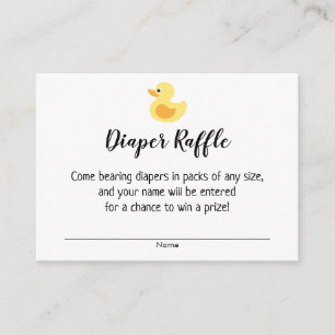 Carte D'accompagnement Billets de rousseur baby shower avec canard en cao