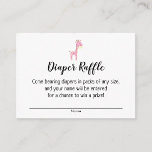Carte D'accompagnement Billets de rousseur baby shower avec Giraffe rose