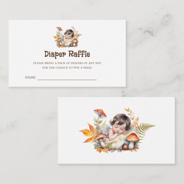 Carte D'accompagnement Billets de rousseur Baby shower de fraises Woodlan (Devant / Derrière)