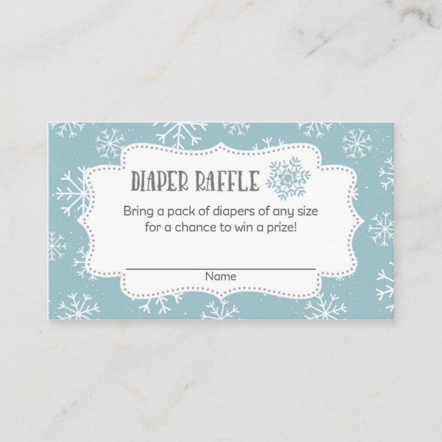 Carte D'accompagnement Billets de rousseur de Baby shower de neige hivern (Devant)