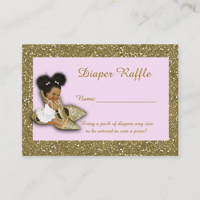 Carte D'accompagnement Billets de rousseur Little Princess Diaper, Étnic  (Devant)