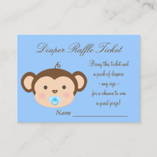 Carte D'accompagnement Billets de tombola de couche pour singe