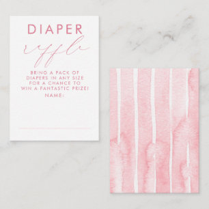 Carte D'accompagnement Billets de tombola de couches bébé rose blanc pour