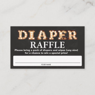 Carte D'accompagnement Billets de tombola de couches pour Baby Shower