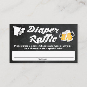 Carte D'accompagnement Billets de tombola de couches pour Baby Shower