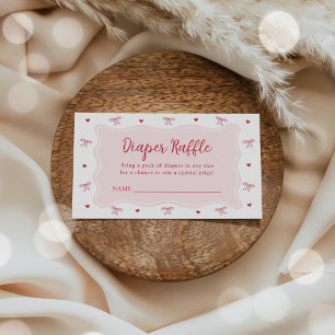 Carte D'accompagnement Billets de tombola de couches pour Baby Shower de