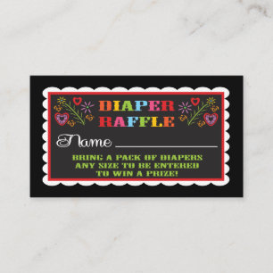 Carte D'accompagnement Billets Raffle de couche Mexicaine Fiesta Papel Pi