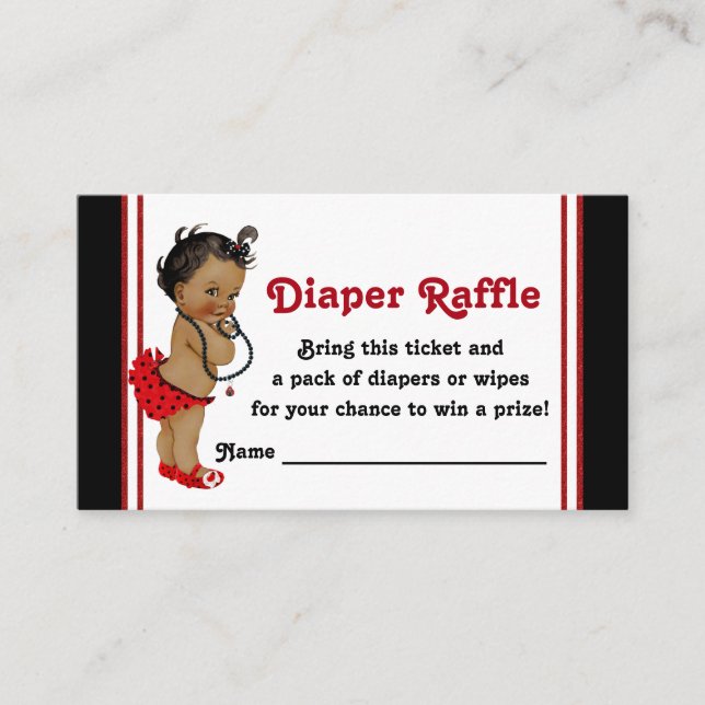 Carte D'accompagnement Billets Raffle de la couche de Ladybug d'Amérique  (Devant)