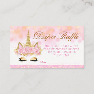 Carte D'accompagnement Billets Unicorn Diaper
