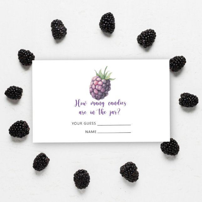 Carte D'accompagnement Blackberry - baby shower devinez combien de bonbon (Créateur téléchargé)