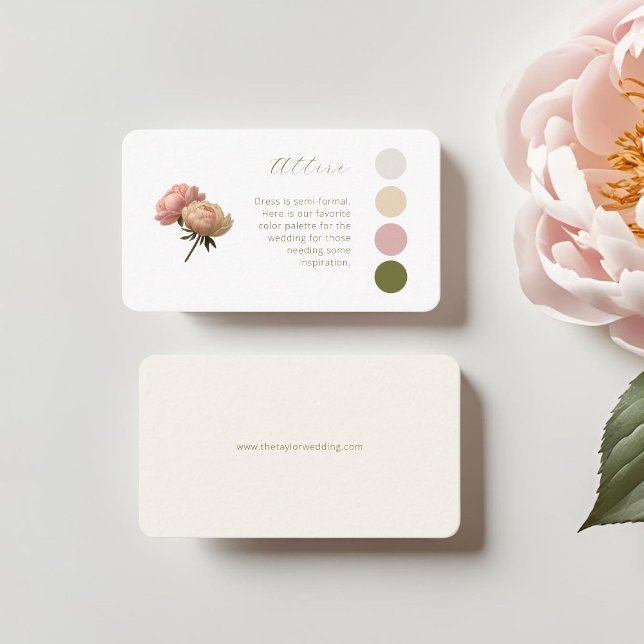 Carte D'accompagnement Blanc et ivoire | Code vestimentaire du Mariage ro (Créateur téléchargé)