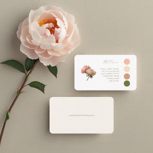 Carte D'accompagnement Blanc et ivoire   Pastel Rose Code robe Mariage
