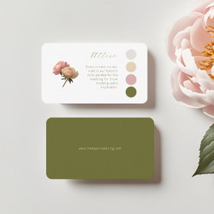 Carte D'accompagnement Blanc et olive Code vestimentaire du Mariage ros