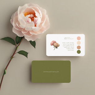 Carte D'accompagnement Blanc et olive Pastel Rose Code robe Mariage