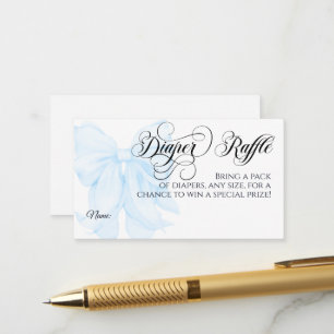 Carte D'accompagnement Bleu Bow Moderne Élégant Baby shower garçon couche