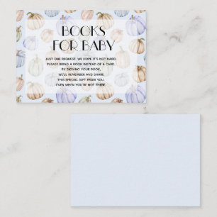 Carte D'accompagnement Bleu Citrouille Boy Baby Book Demande