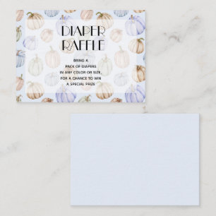 Carte D'accompagnement Bleu Citrouille Petit Bébé Déchets Raffle