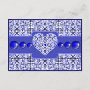Carte D'accompagnement Bleu de dentelle en céramique de Grèce