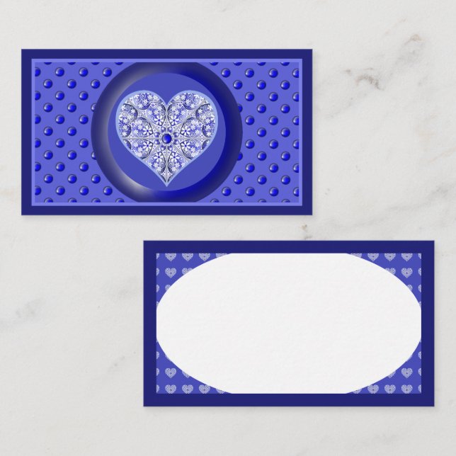 Carte D'accompagnement Bleu de dentelle en céramique de Grèce (Devant / Derrière)