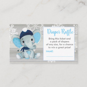 Carte D'accompagnement Bleu de la marine Elephant billet de tombola rusti