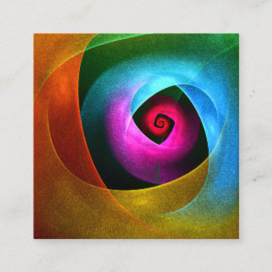 Carte D'accompagnement Bleu orange rose moderne Art Abstrait Motif #24