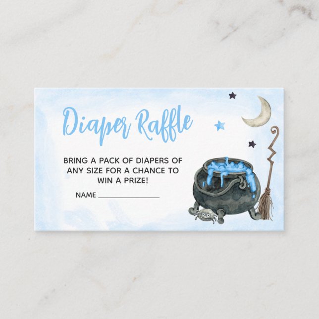 Carte D'accompagnement Bleu Un Petit Boo Baby shower Déchets Raffle (Devant)
