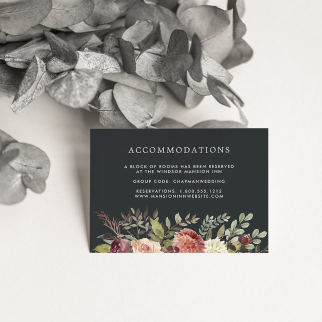 Carte D'accompagnement Bloom rustique | Hébergement hôtelier Mariage (Créateur téléchargé)