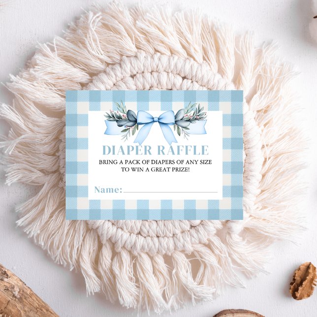 Carte D'accompagnement Blue Baby Boy Mallard Duck Diaper Raffle (Blue Baby Boy Mallard Duck Diaper Raffle Enclosure Card)