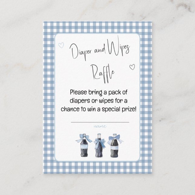 Carte D'accompagnement Blue Baby Soda Ready to POP Diaper or Wipes  (Devant)