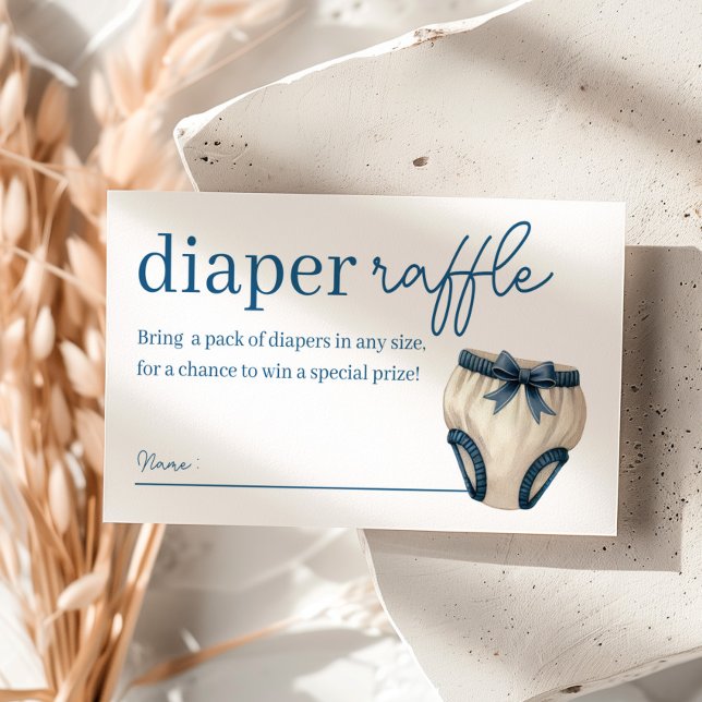 Carte D'accompagnement Blue Boy Teddy Bear Baby shower Déchets Raffle (Créateur téléchargé)