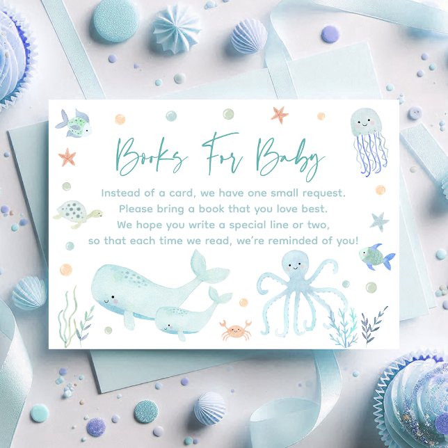 Carte D'accompagnement Blue Boy Under the Sea Baby Book (Créateur téléchargé)