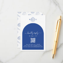 Blue Clam Seashells Coastal Seaside Beach Wedding