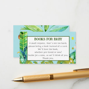 Carte D'accompagnement Blue Cute Monkey 2 Baby Books Demande