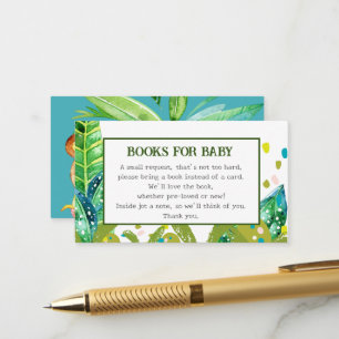Carte D'accompagnement Blue Cute Monkey Baby Books Demande
