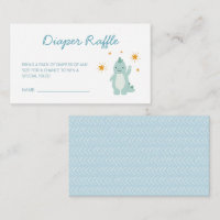Blue Dinosaur Stars Garçon Bébé Déchets Raffle