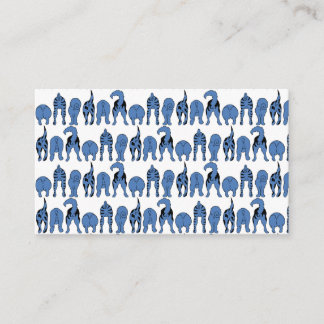 Carte D'accompagnement Blue Dog Butts Pattern