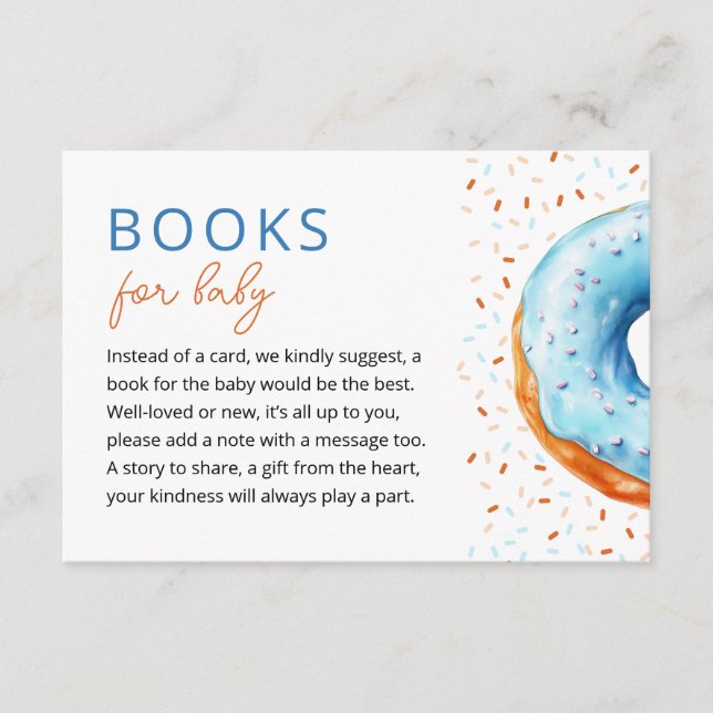 Carte D'accompagnement Blue Donut Baby Sprinkles Livres pour bébé (Devant)