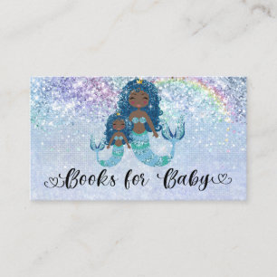 Carte D'accompagnement Blue Ethnic Mermaids Under the Sea Livres pour béb