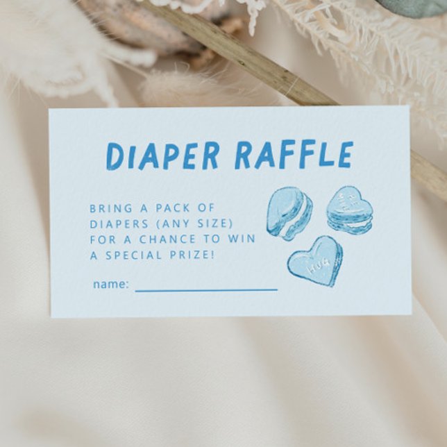 Carte D'accompagnement Blue Hearts Valentine Déchets Raffle Ticket (Créateur téléchargé)