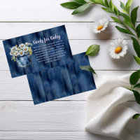 Blue Jean Denim Daisies Baby shower Livres pour bé
