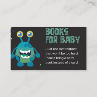 Carte D'accompagnement Blue Monster Apportez un jeu de Baby shower de car