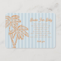 Blue Palm Springs Pastel Books for Baby Insert