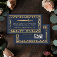 Blue Royal Sword Mariage Website RSVP QR Code