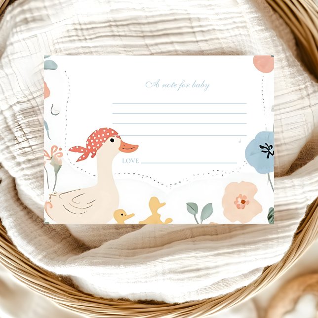 Carte D'accompagnement Blue Silly Goose Baby Show Note pour bébé (Créateur téléchargé)