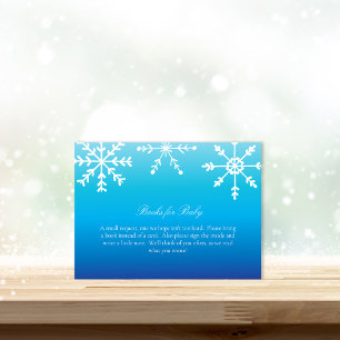 Carte D'accompagnement Blue Snowflake Livres Pour Baby shower Jeu