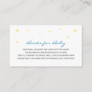 Carte D'accompagnement Blue Stars Elephant Books for Baby Insert card