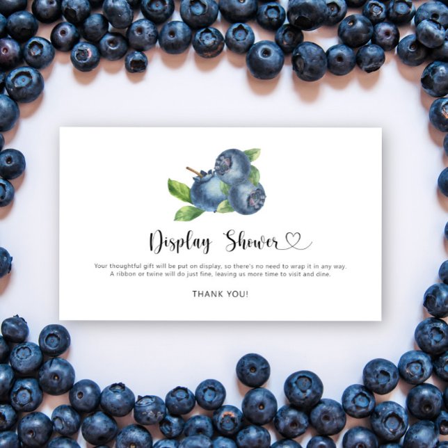 Carte D'accompagnement Blueberry - douche d'affichage (Créateur téléchargé)