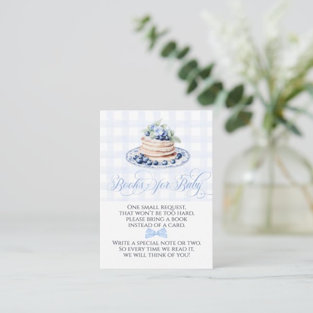 Carte D'accompagnement Blueberry Pancake Baby Brunch Baby showers Livres (Debout devant)